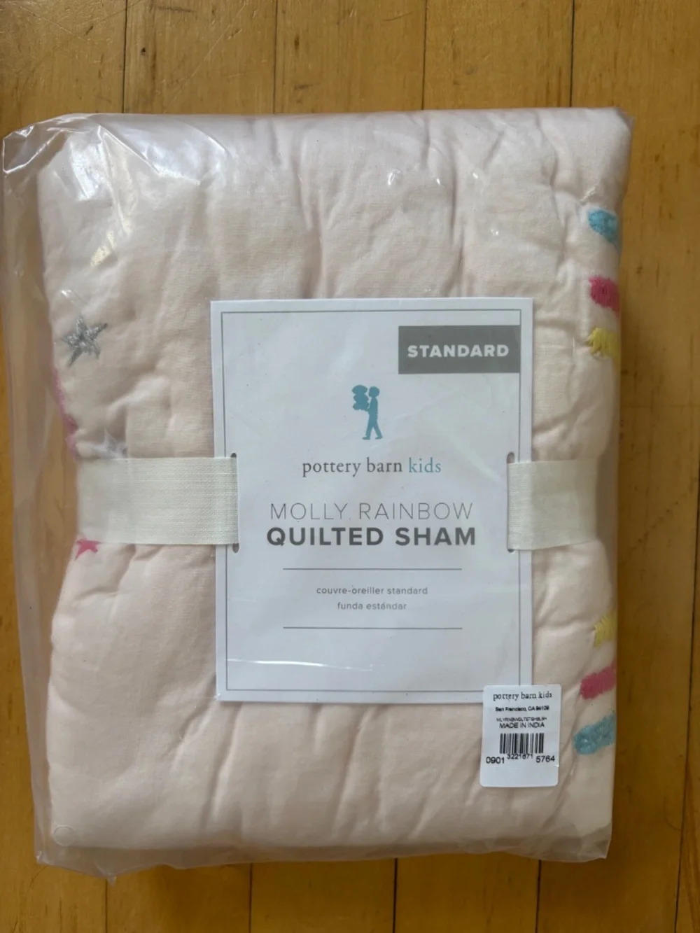 Pottery Barn Kids Molly Rainbow quilted sham
